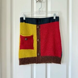 Colorful REI knit skirt with elastic waistband